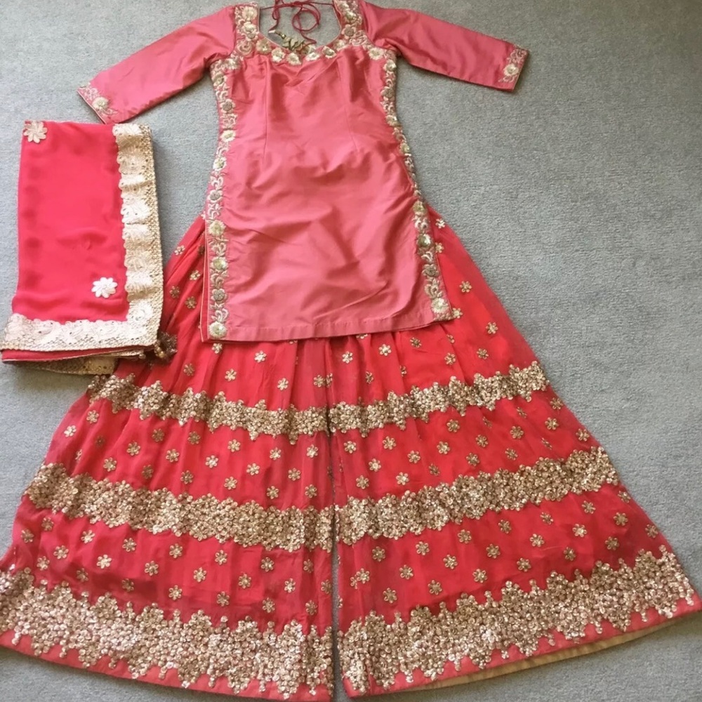 Indian Pakistani Wedding Garara Sharara Suit